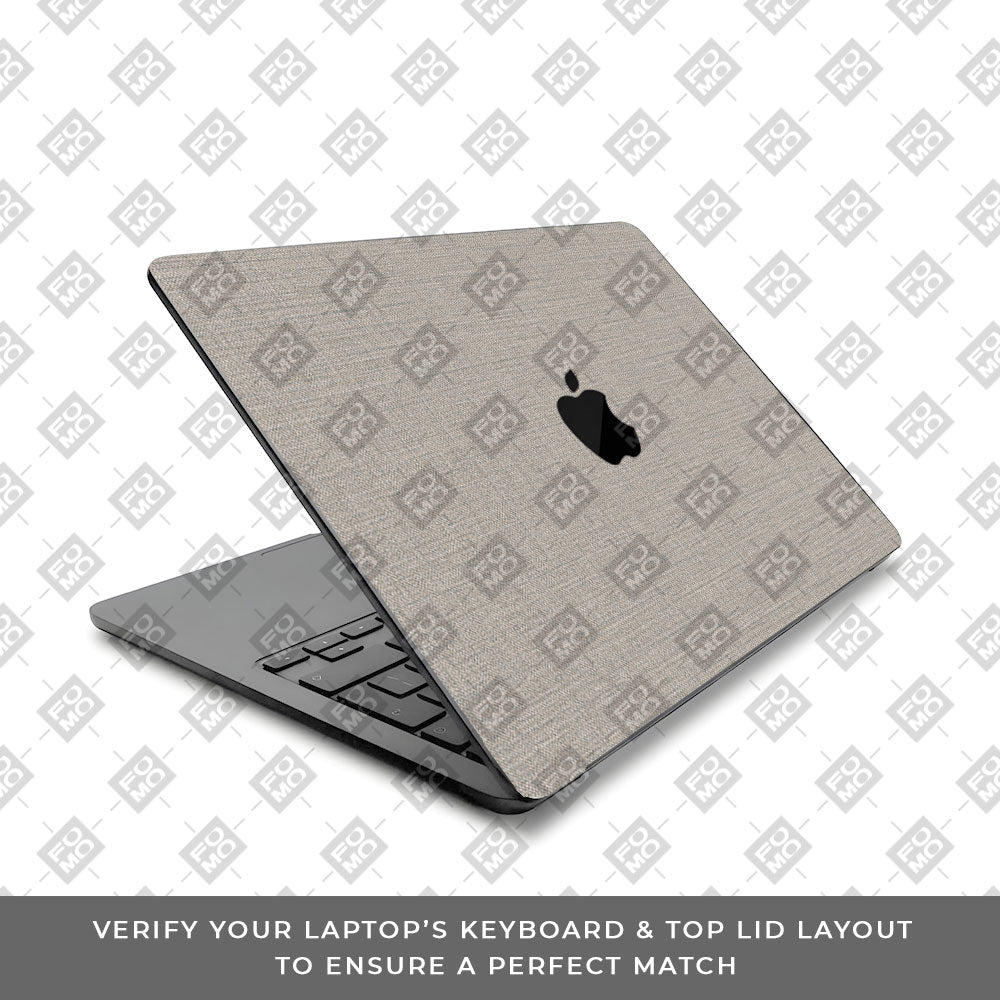 Textured Fabric Grey MacBook Air 13 M5 2026 Laptop Skin