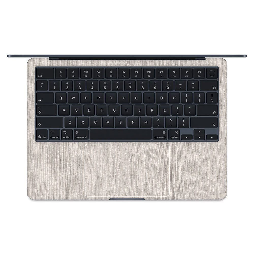 Textured White Wood MacBook Air 15 M5 2026 Laptop Skin