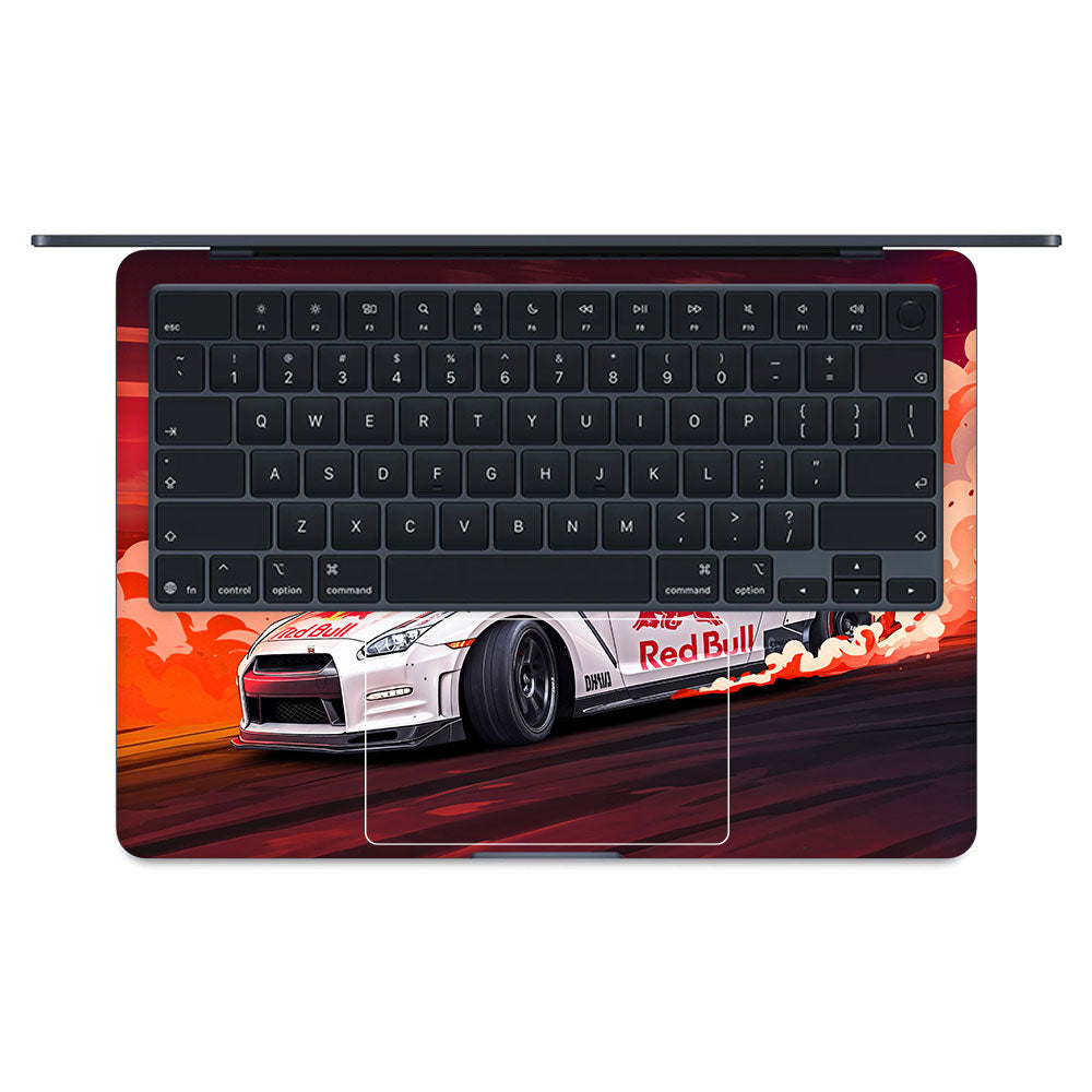 Nissan GTR Red Bull Drift Fury MacBook Air 15 M5 2026 Laptop Skin