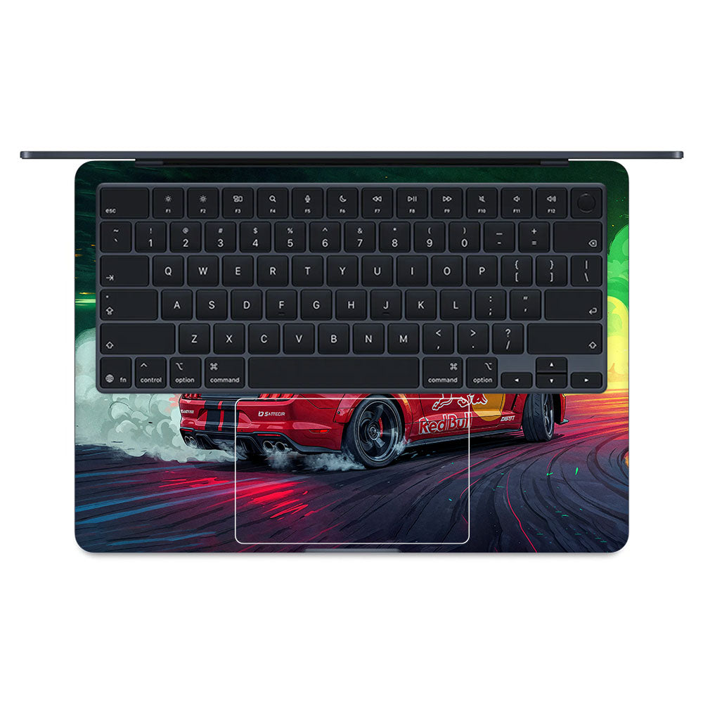 Mustang GT Red Bull Drift Beast MacBook Air 15 M5 2026 Laptop Skin