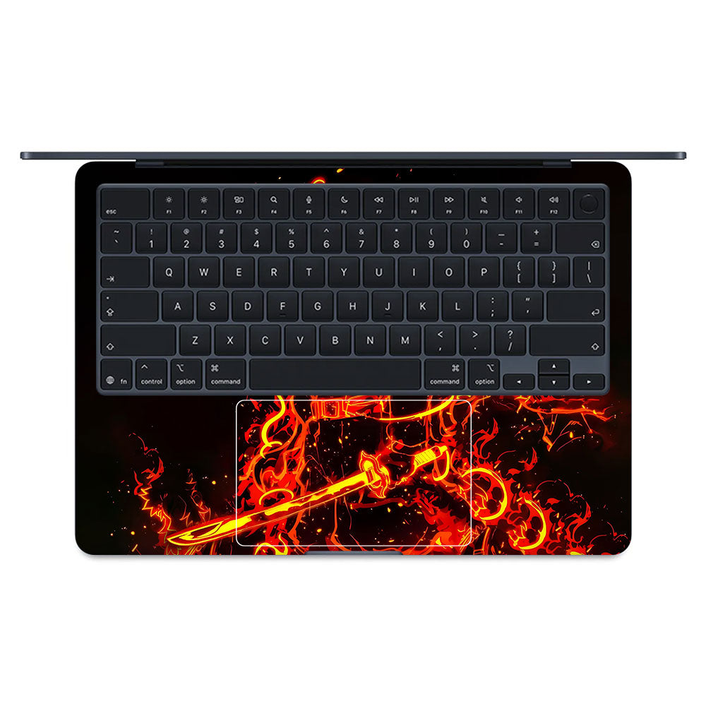Rengoku Blazing Inferno MacBook Air 15 M5 2026 Laptop Skin