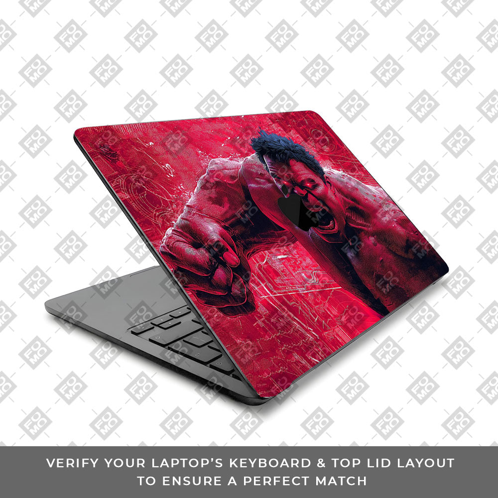 Gamma Rage Red Hulk MacBook Air 15 M5 2026  Laptop Skin