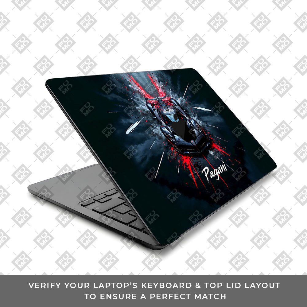 Pagani Midnight Impact MacBook Air 13 M5 2026  Laptop Skin