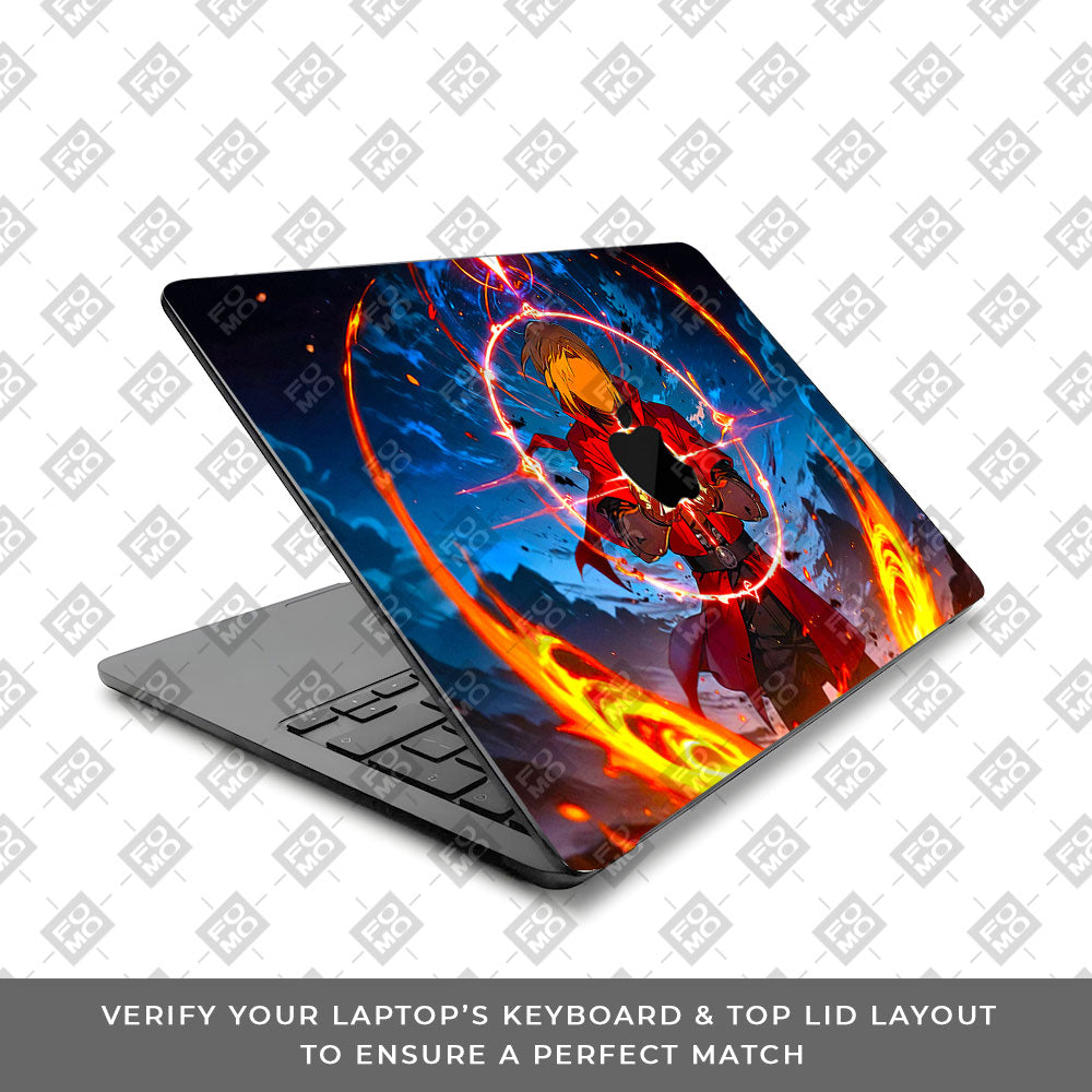 Edward Elric Fullmetal Alchemist MacBook Air 15 M5 2026 Laptop Skin