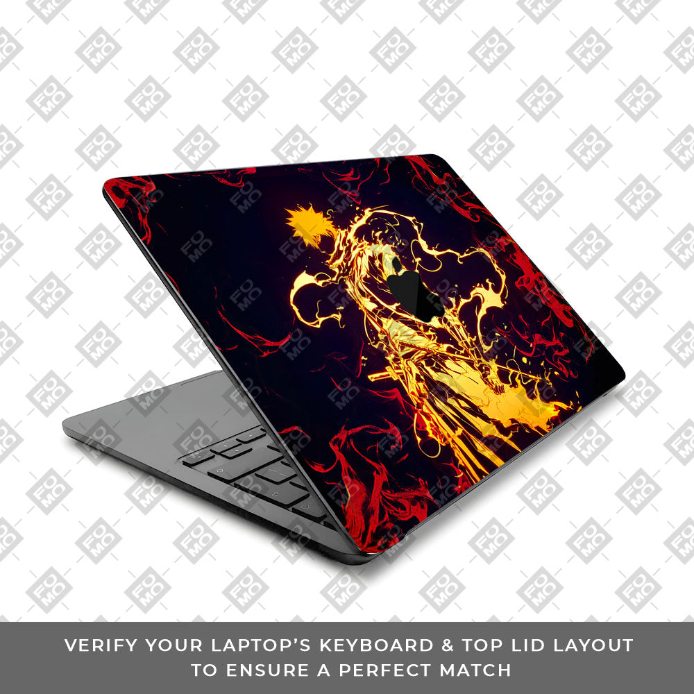 Bleach Ichigo Bankai Form MacBook Air 15 M5 2026 Laptop Skin