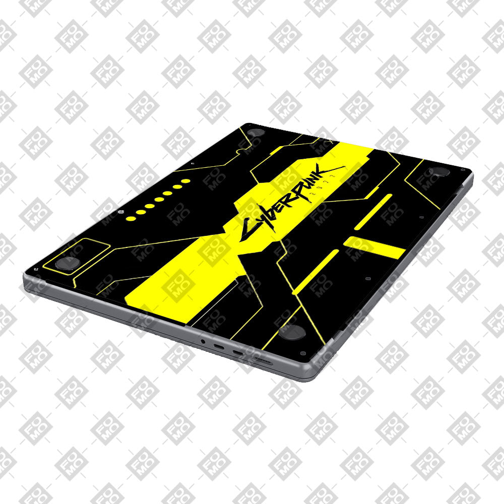 Cyberpunk Yellowline Grid MacBook Air 13 M5 2026 Laptop Skin
