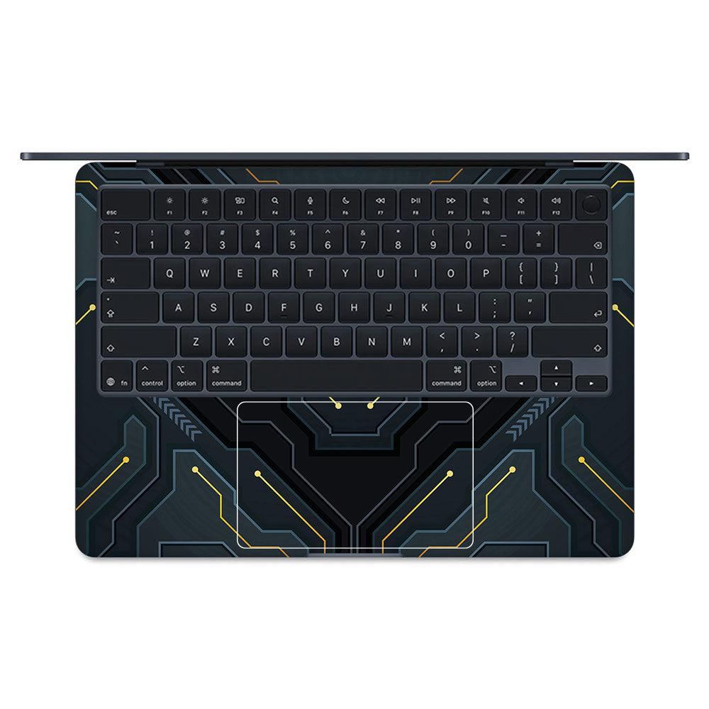 Futuristic Techno MacBook Air 13 M5 2026 Laptop Skin