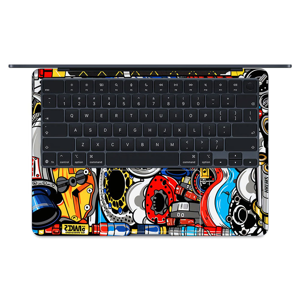 Mechanical Chaos MacBook Air 13 M5 2026 Laptop Skin