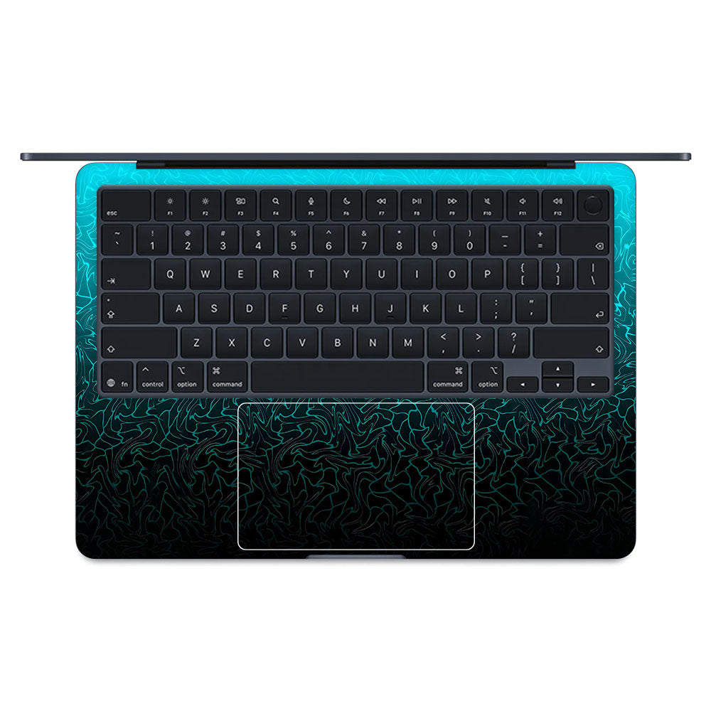 Cyan Blue to Black MacBook Air 13 M5 2026 Laptop Skin