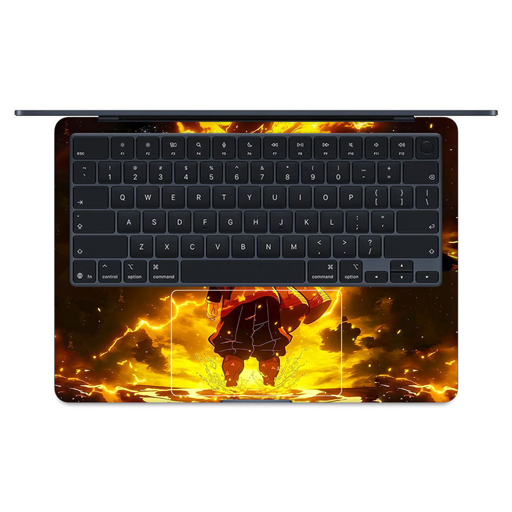 Zenitsu Lightning Strike MacBook Air 13 M5 2026 Laptop Skin