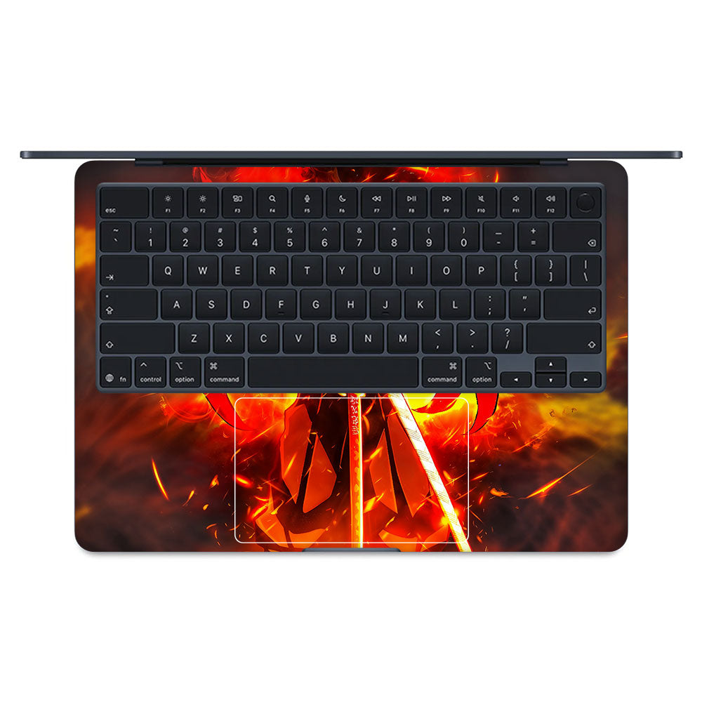 Flame Hashira Rengoku MacBook Air 13 M5 2026 Laptop Skin