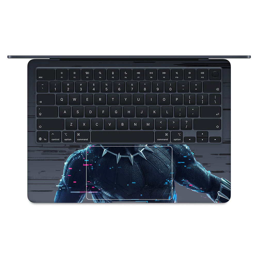 Transparent Glitchborne Panther Macbook Air 13 M5 2026 Laptop Skin