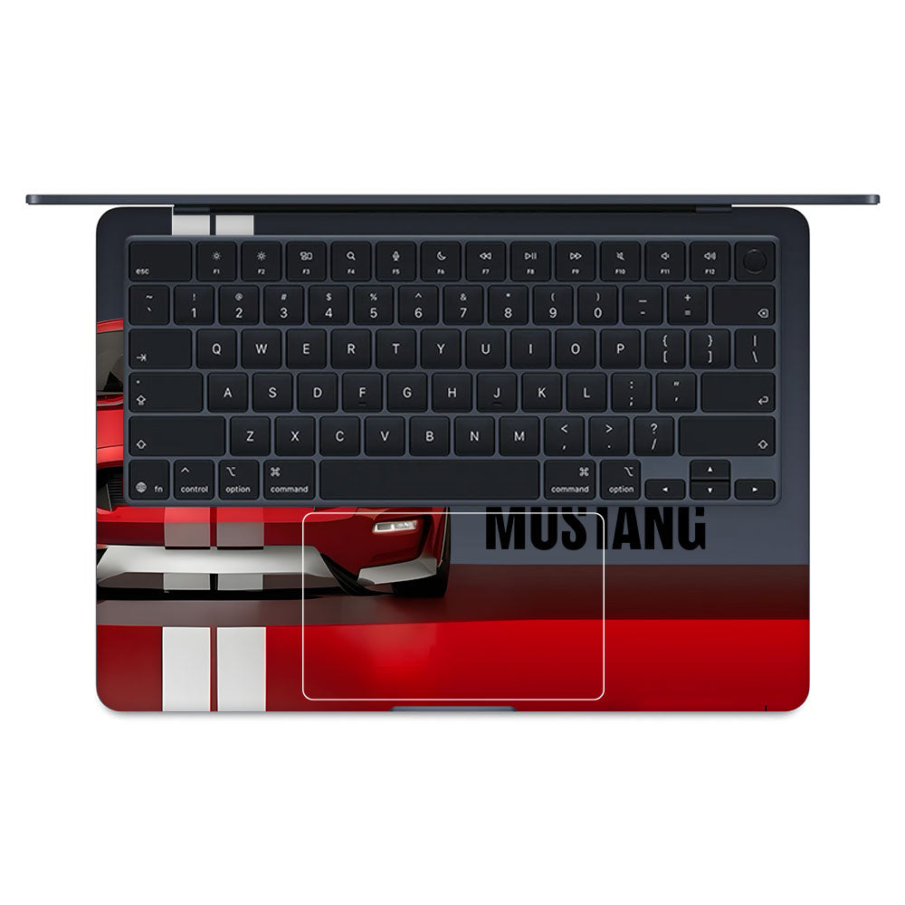 Transparent Mustang Power Macbook Air 13 M5 2026 Laptop Skin