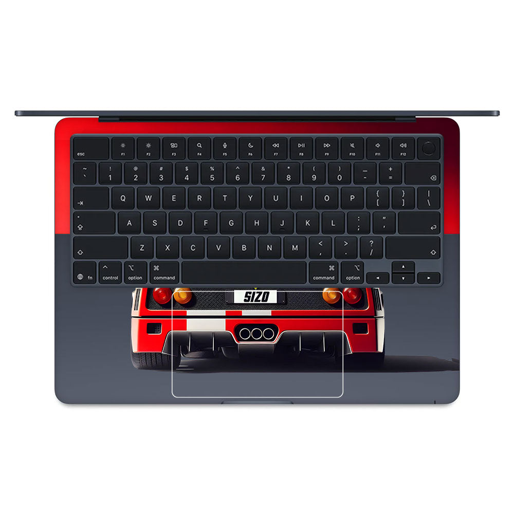Transparent Ferrari F40 Macbook Air 13 M5 2026 Laptop Skin