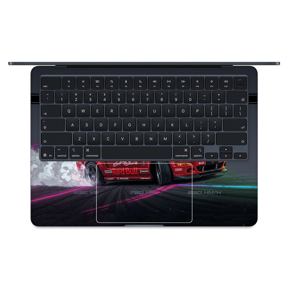 Transparent Shelby GT500 Red Bull Venom Macbook Air 13 M5 2026 Laptop Skin