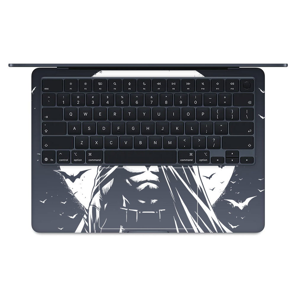 Transparent Dark Knight Moon Rise Macbook Air 13 M5 2026 Laptop Skin