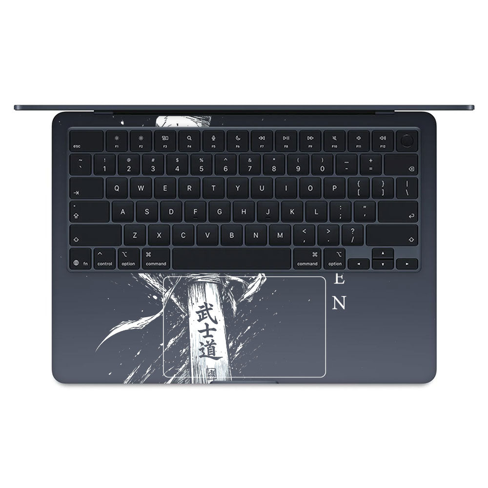 Transparent Kaizen Samurai Sword Macbook Air 13 M5 2026 Laptop Skin