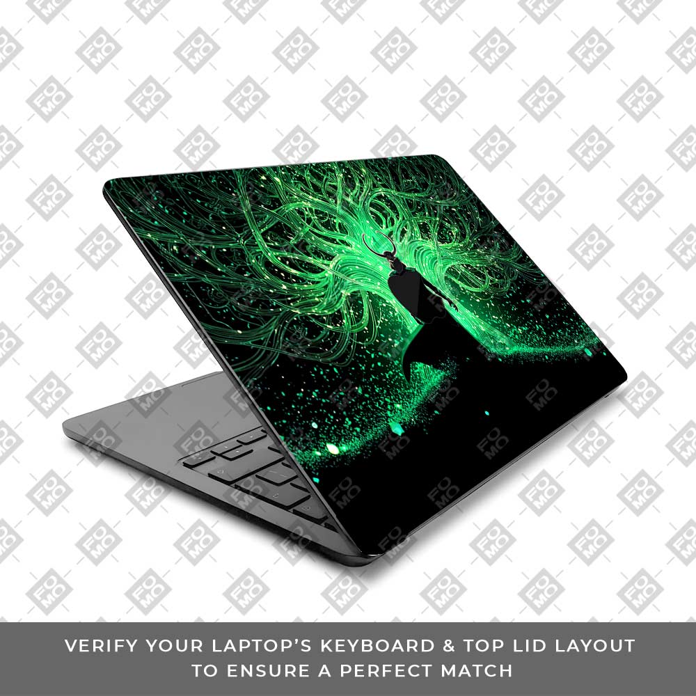 Loki God of Mischief Neon MacBook Air 13 M3 2024 Laptop Skin
