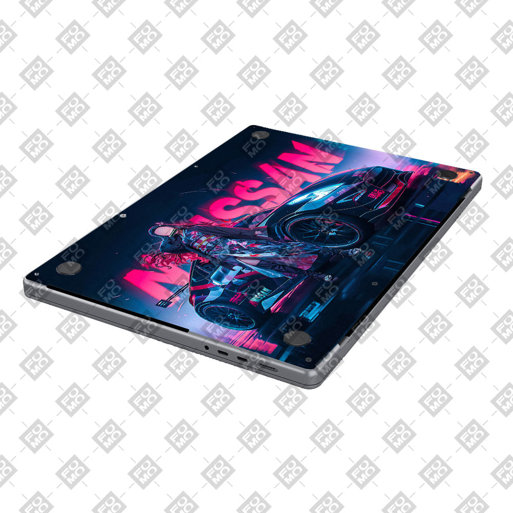 Neon Bloom Nezuko Racer MacBook Air 13 M4 2025 Laptop Skin