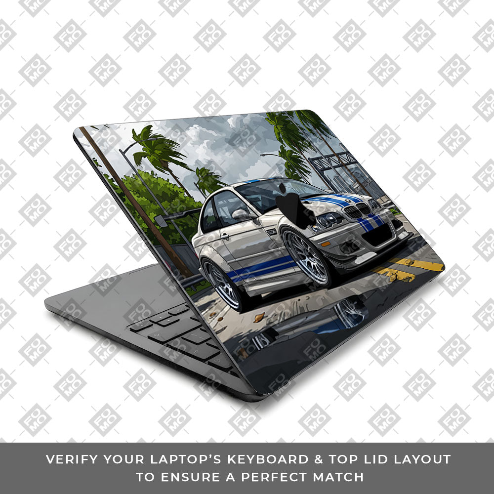 Street Icon BMW E46 Drift Legend MacBook Air 13 M3 2024 Laptop Skin