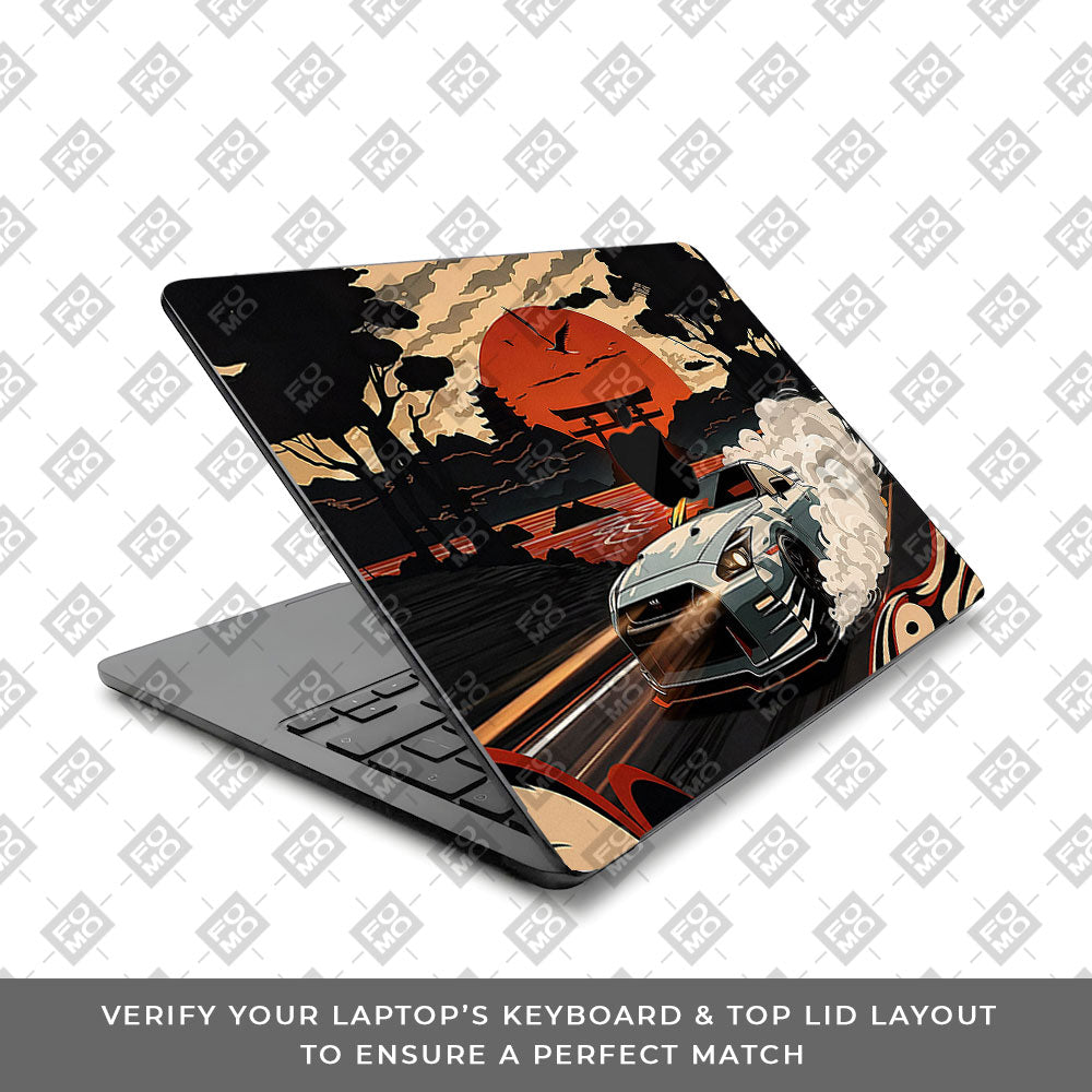 Samurai Rising Sun GTR MacBook Air 13 M4 2025 Laptop Skin