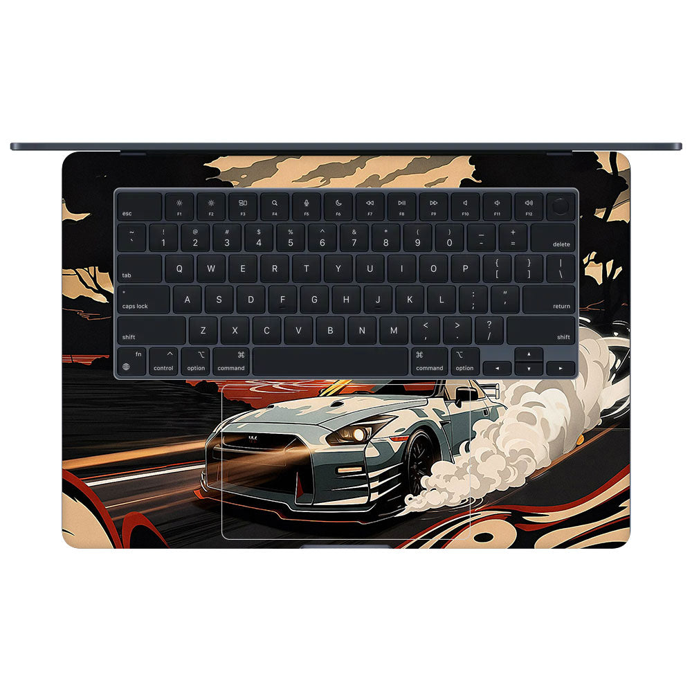 Samurai Rising Sun GTR MacBook Air 15 M2 2023 Laptop Skin