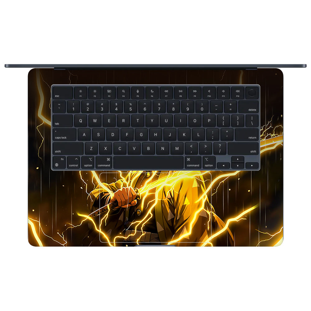 Thunder Soul Lightning Zenitsu MacBook Air 15 M2 2023 3D Laptop Skin