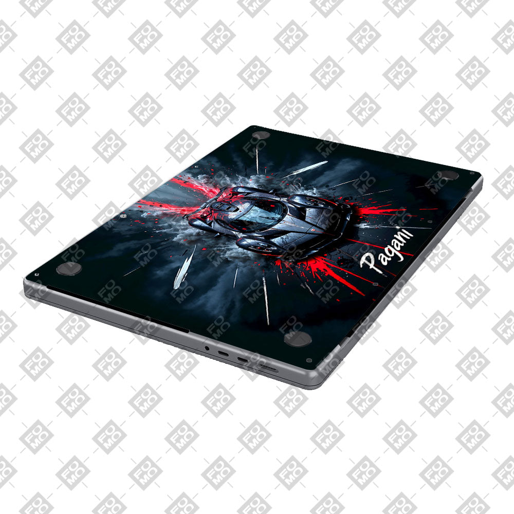 Pagani Midnight Impact MacBook Air 13 M4 2025 Laptop Skin