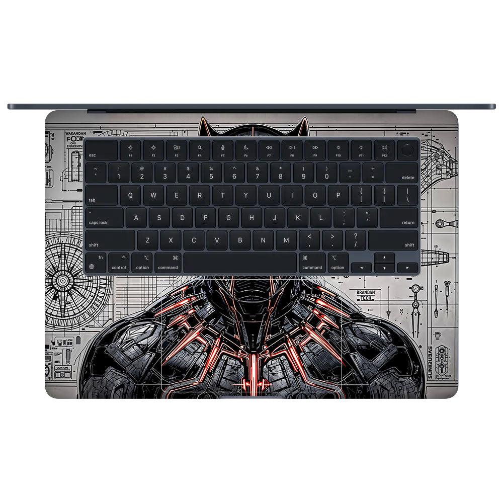 Black Panther Vibranium Tech MacBook Air 15 M3 2024 Laptop Skin