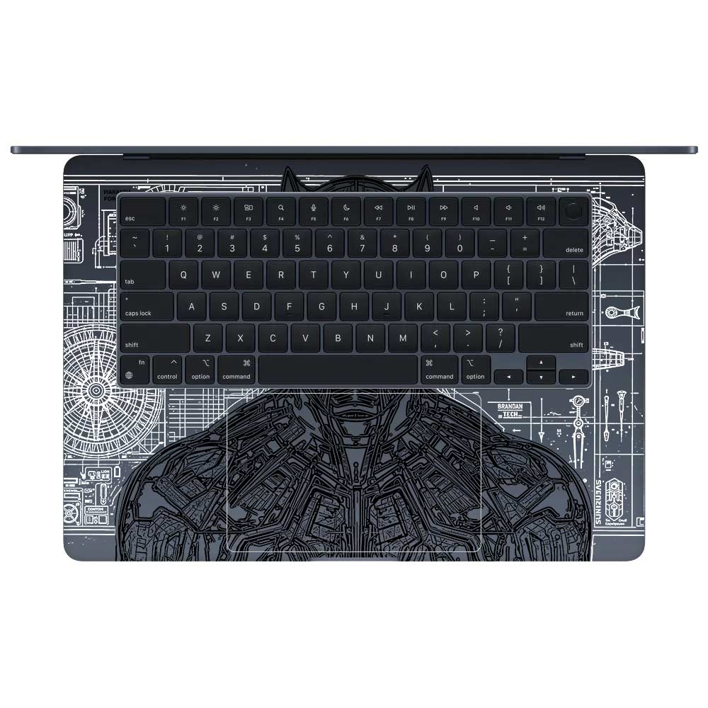 Transparent Black Panther Techshell MacBook Air 15 M4 2025 Laptop Skin