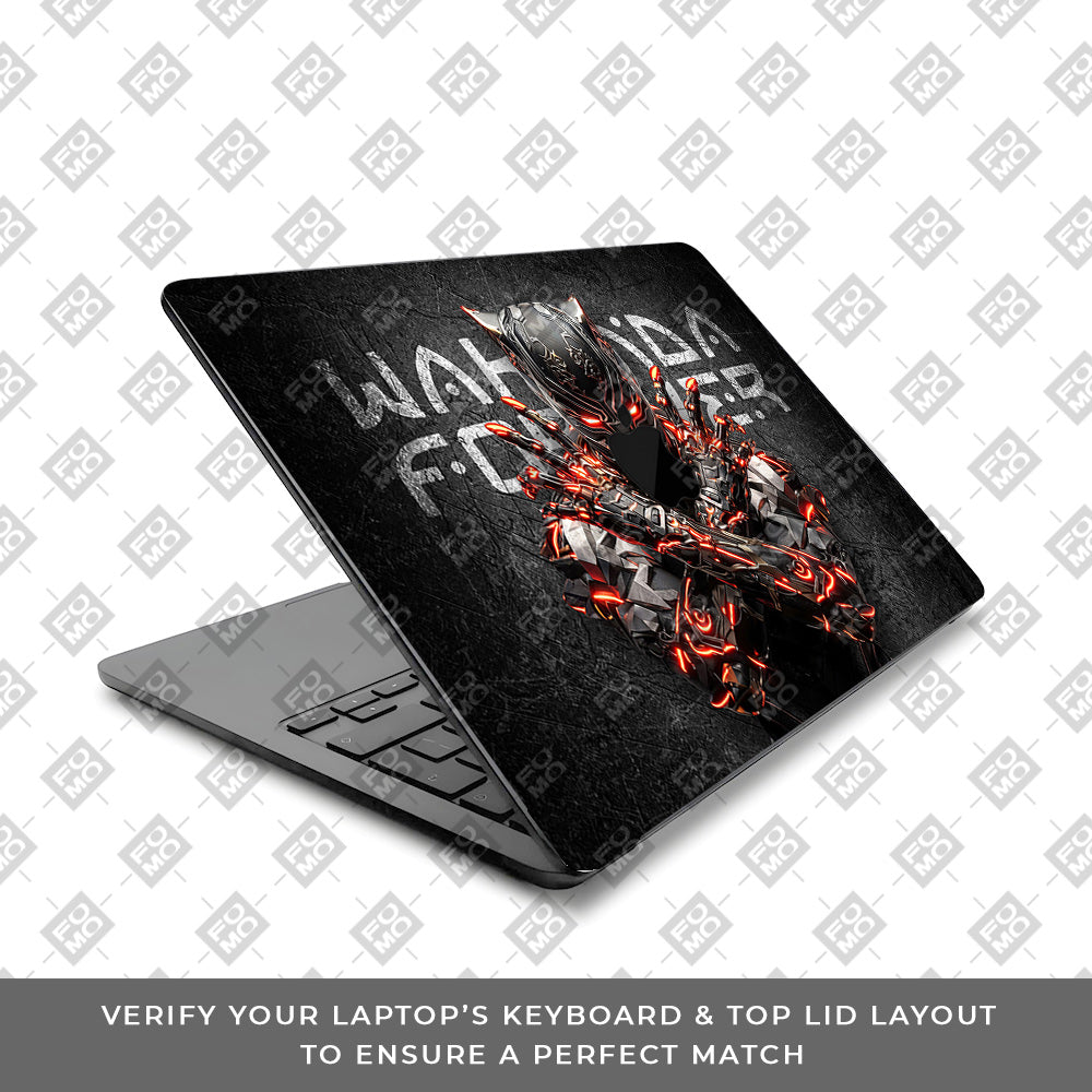 Black Panther Glowing Fury MacBook Air 15 M4 2025 Laptop Skin