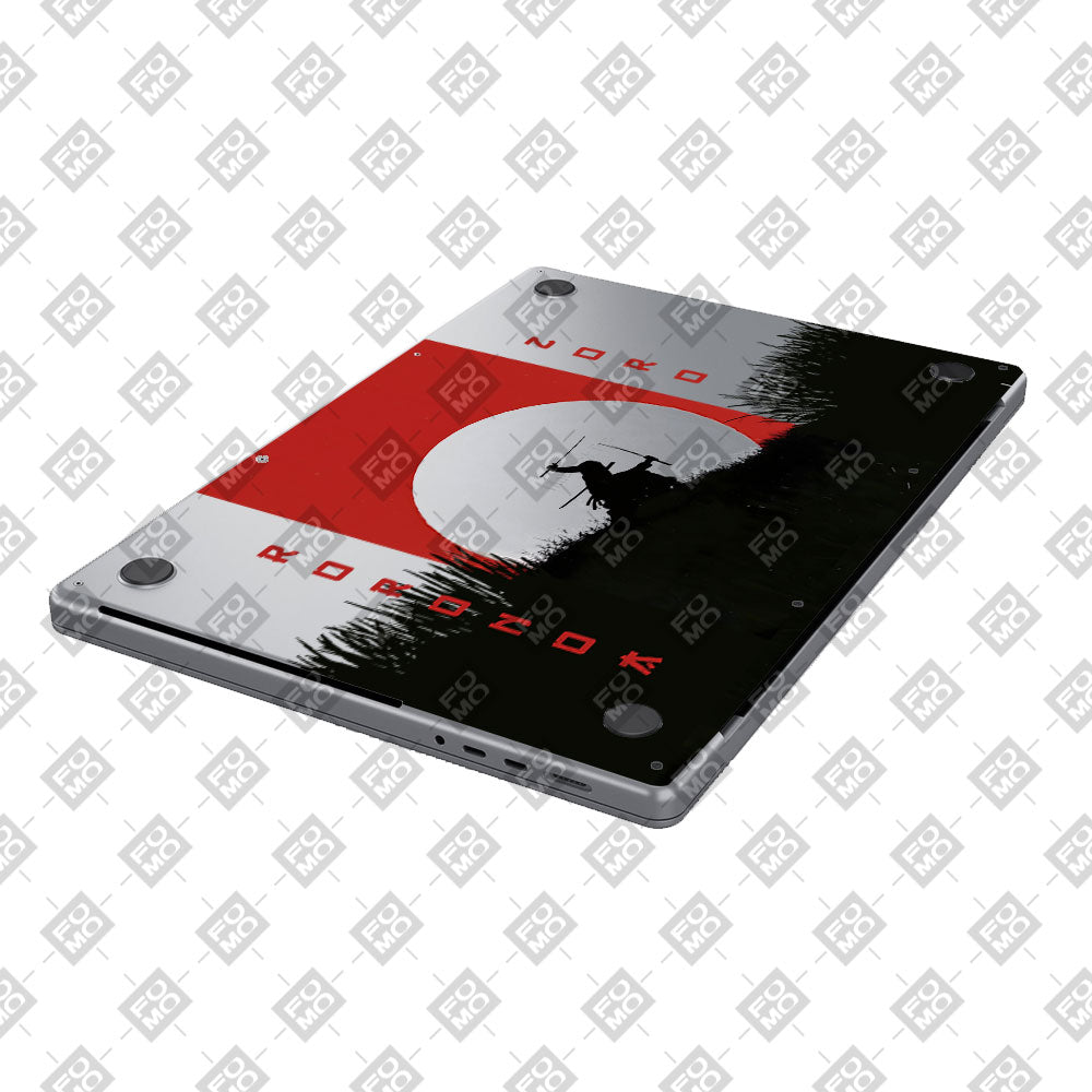 Transparent Swordsman's Resolve Macbook Air 13 M5 2026 Laptop Skin