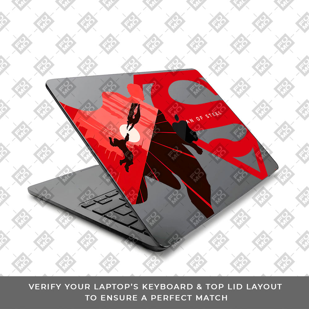 Transparent Man of Steel Macbook Air 13 M5 2026 Laptop Skin