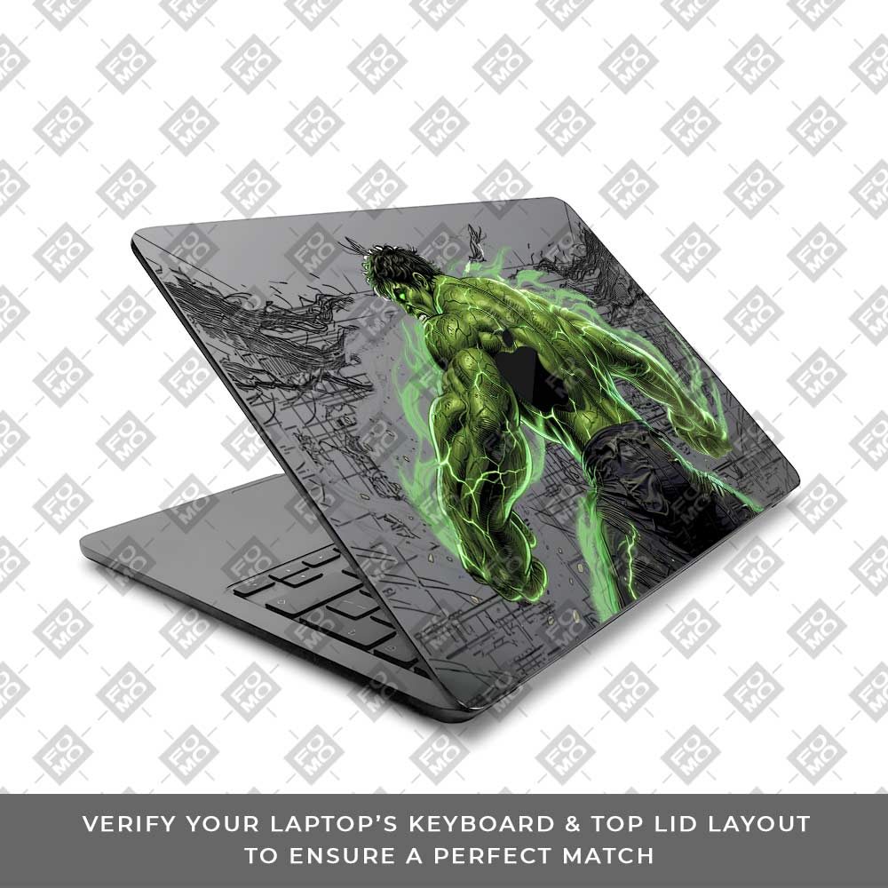 Transparent Hulk Smash Macbook Air 13 M5 2026 Laptop Skin