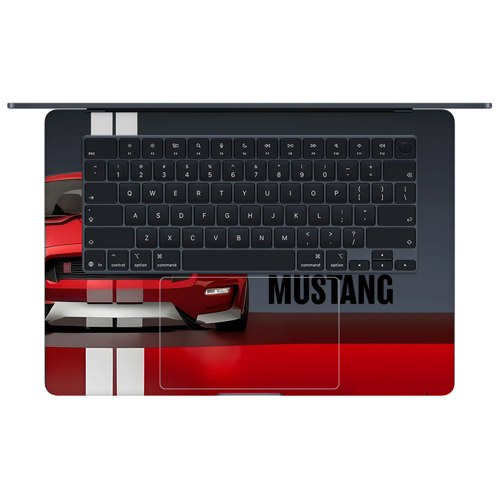 Transparent Mustang Power Macbook Air 15 M5 2026 Laptop Skin