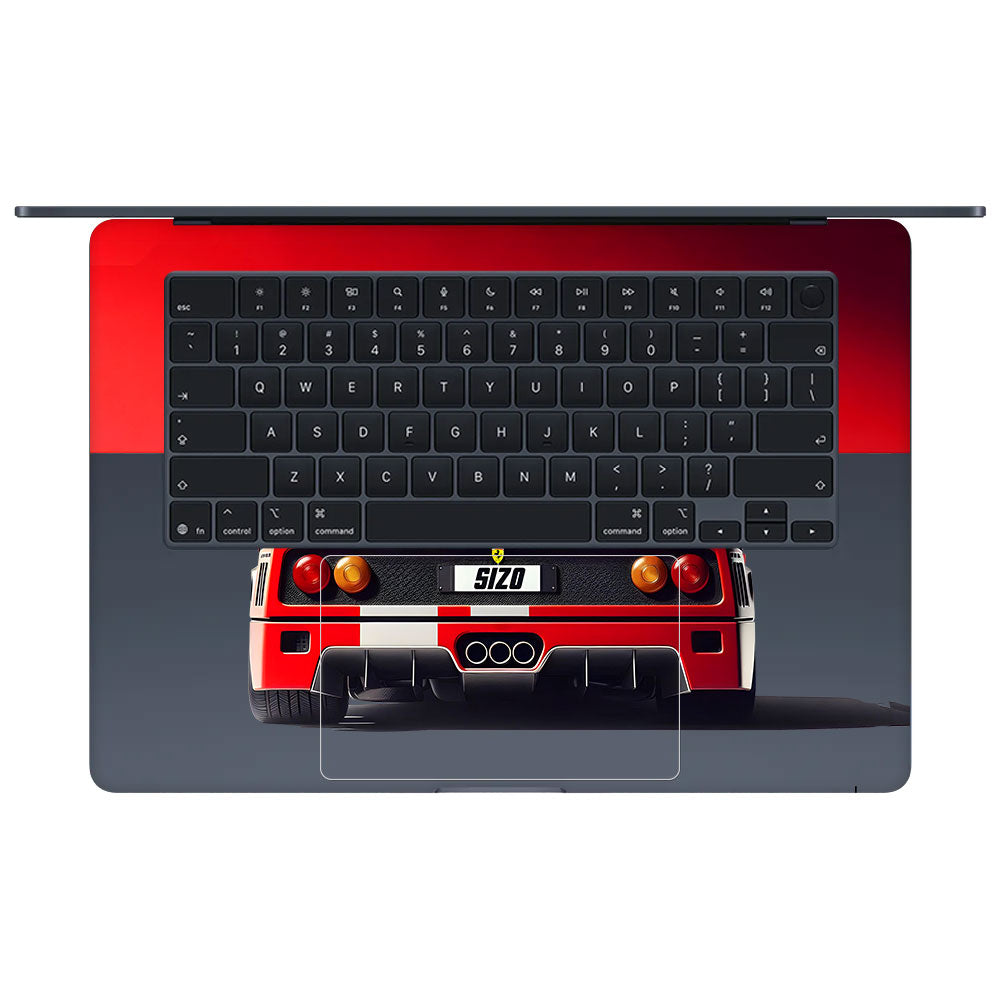 Transparent Ferrari F40 Macbook Air 15 M5 2026 Laptop Skin