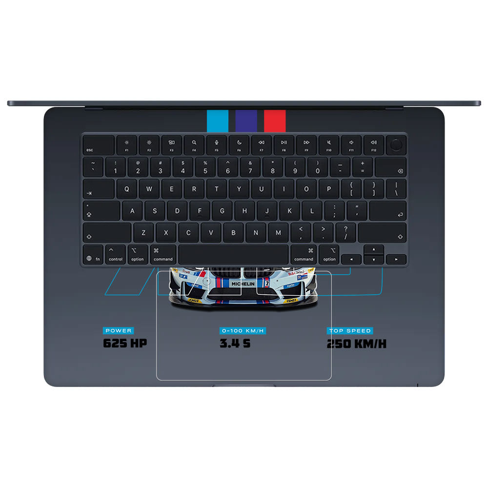 Transparent BMW M5 Macbook Air 15 M5 2026 Laptop Skin