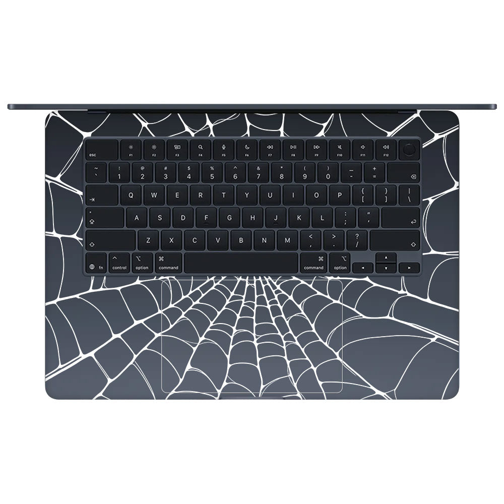 Transparent Spider Web Vortex Macbook Air 15 M5 2026 Laptop Skin