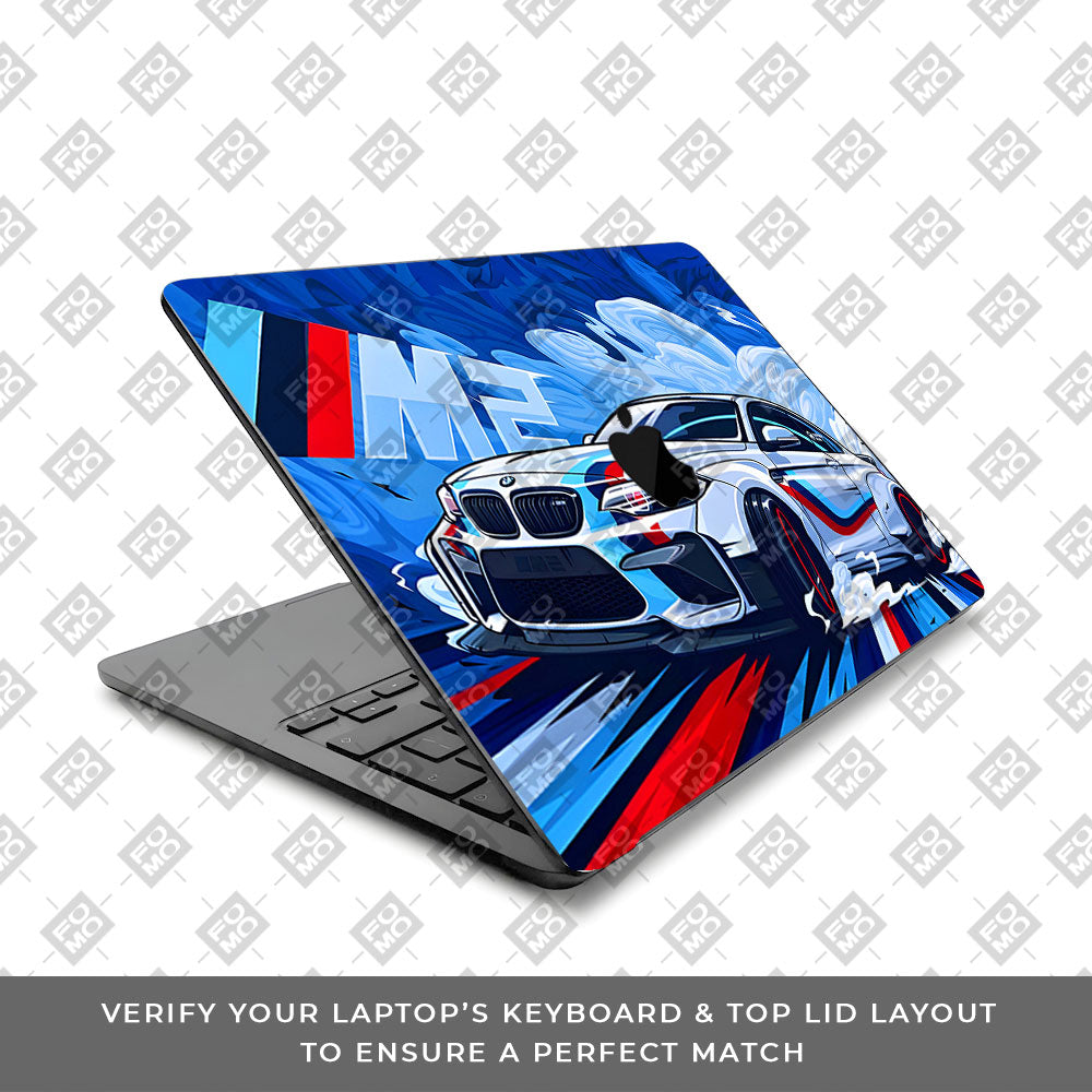 BMW M2 Macbook Air 15 M5 2026 3D Laptop Skin