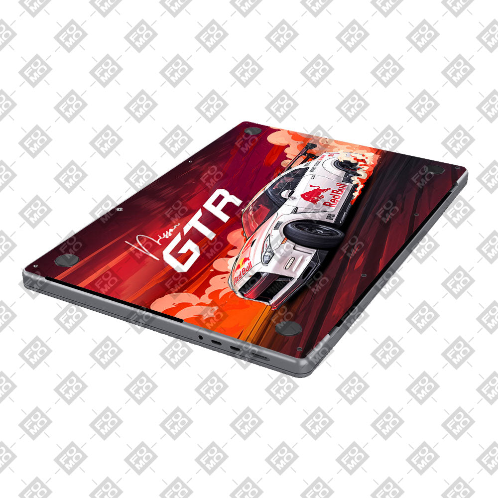 Nissan GTR Red Bull Drift Fury Macbook Air 13 M5 2026 3D Laptop Skin