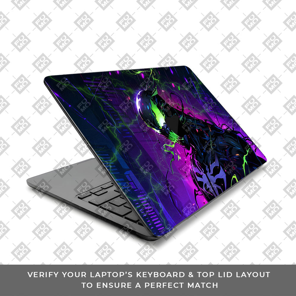 Venom Chaos Surge Macbook Air 15 M5 2026 3D Laptop Skin