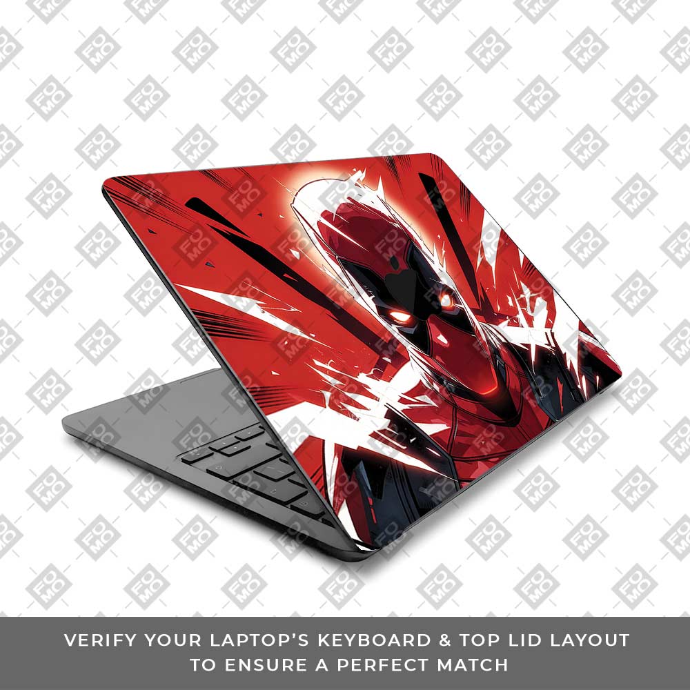 Deadpool Red Fury Macbook Air 15 M5 2026 3D Laptop Skin