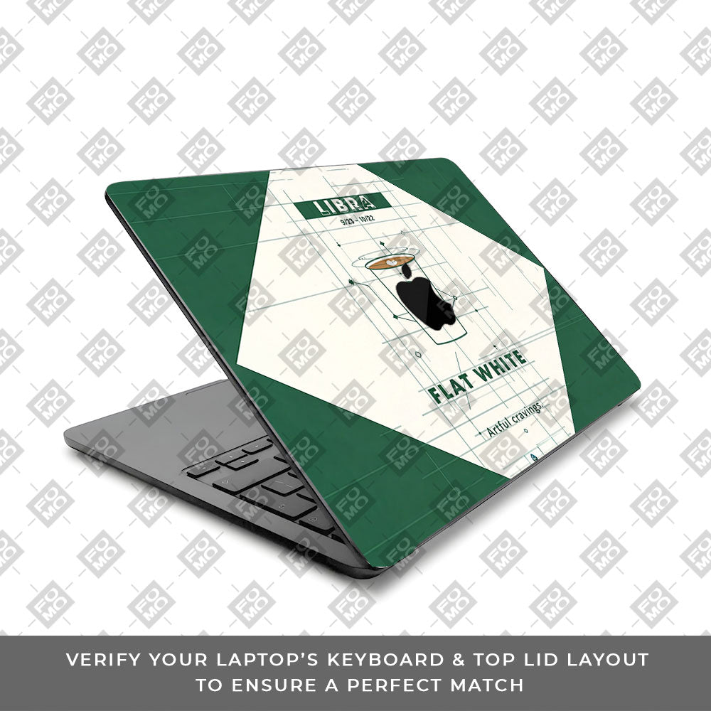 Libra Flat White Macbook Air 15 M5 2026 3D Laptop Skin