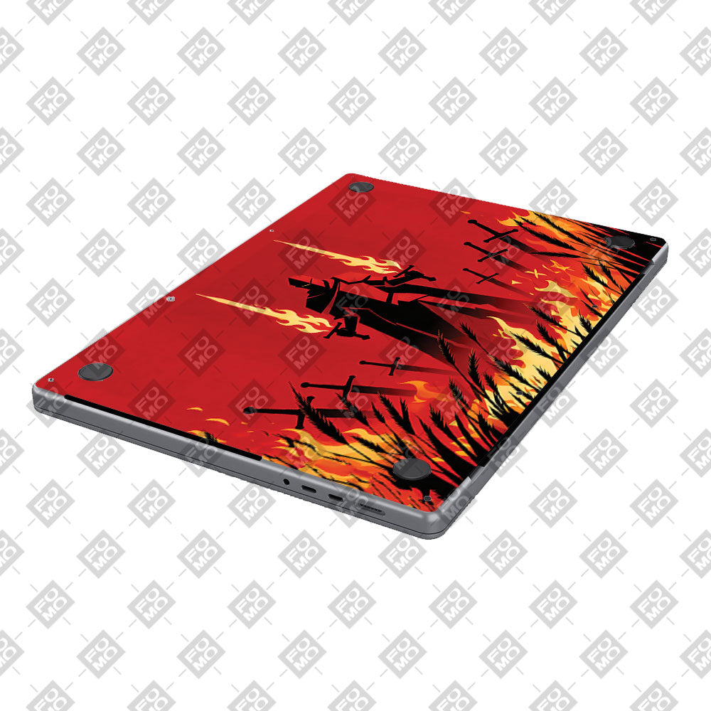 Knight of Flames Macbook Air 15 M5 2026 3D Laptop Skin