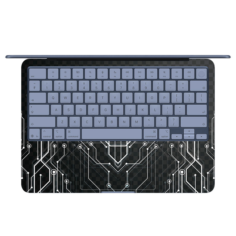 Black Digital Circuit MacBook Neo 13 Laptop Skin