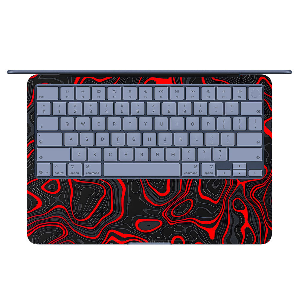 Crimson Waves MacBook Neo 13 Laptop Skin