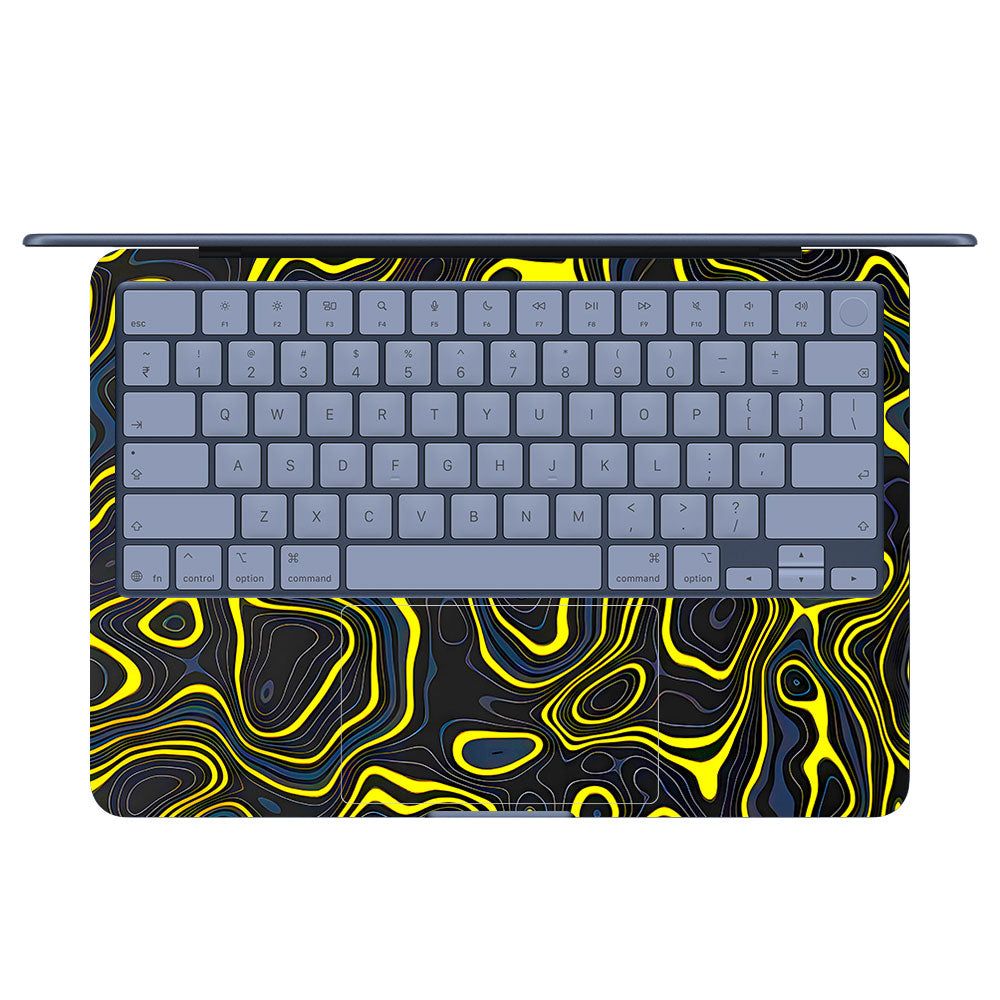 Neon Lava Contours MacBook Neo 13 Laptop Skin