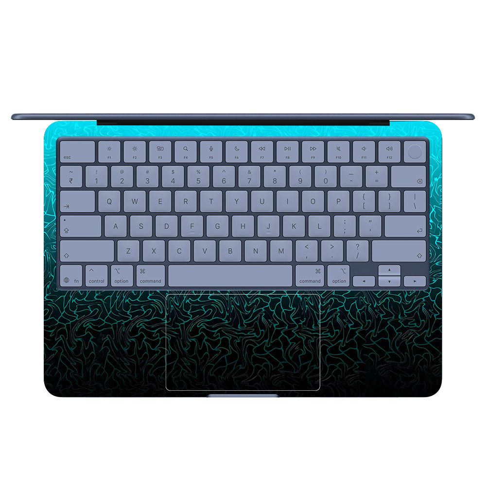 Cyan Blue to Black MacBook Neo 13 Laptop Skin