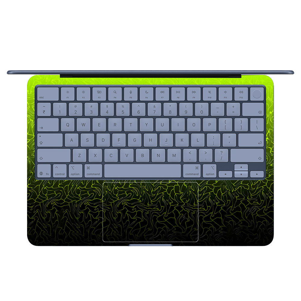 Lime Yellow to Black Gradient MacBook Neo 13 Laptop Skin