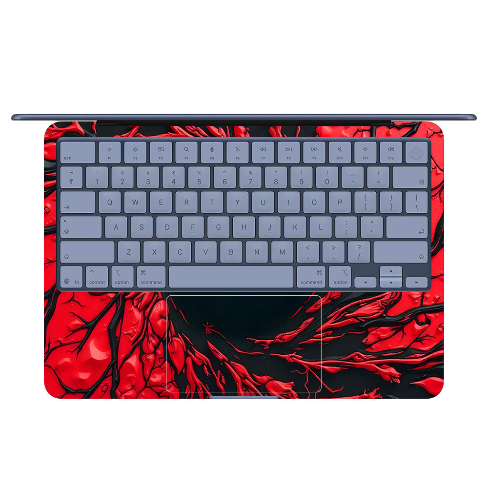 Spiderman Web Red MacBook Neo 13 Laptop Skin